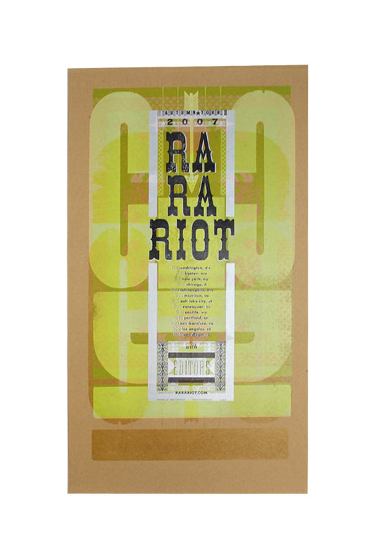 2007 Autumn Tour product by Ra Ra Riot